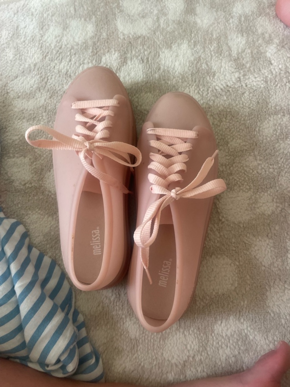Melissa Women's Lace-Up Jelly Sneakers in Pale Pink